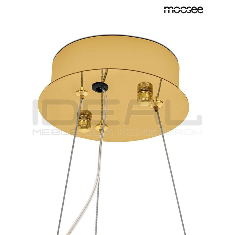 Lampa wisząca glamour Florens 80 złota kryształowe pałeczki