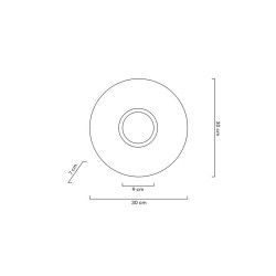 Okrągły Kinkiet ONDA złoty