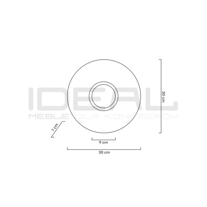 Okrągły Kinkiet ONDA złoty