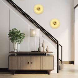 Okrągły Kinkiet ONDA złoty