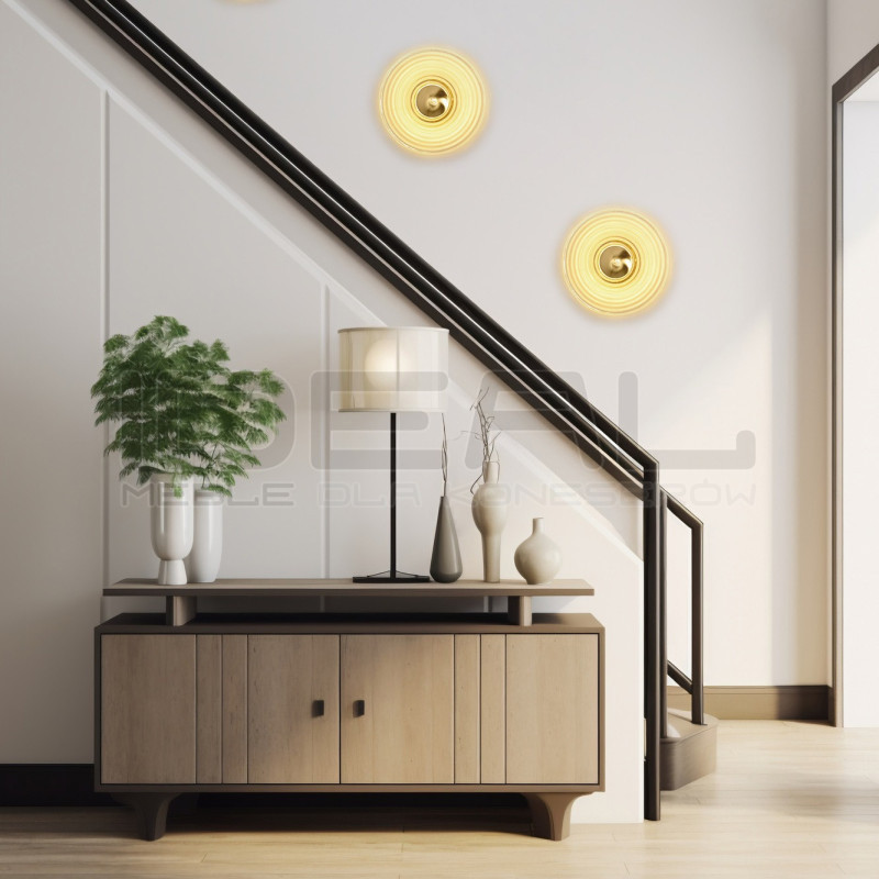 Okrągły Kinkiet ONDA złoty