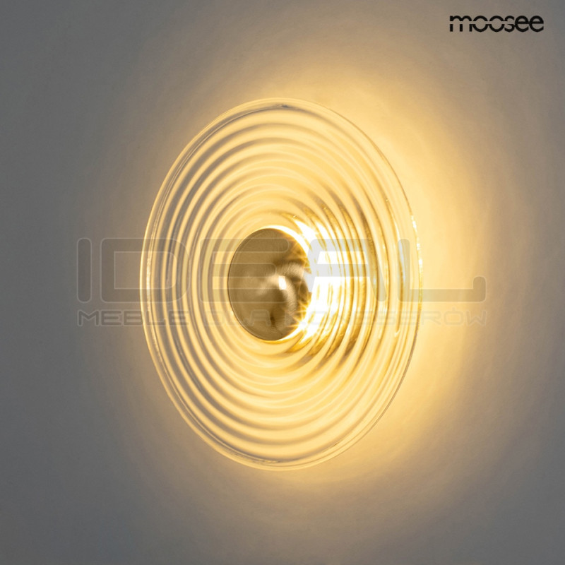 Okrągły Kinkiet ONDA złoty