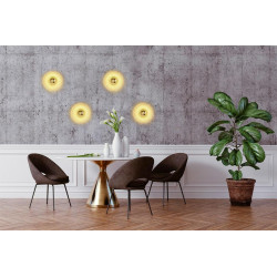 Okrągły Kinkiet ONDA złoty