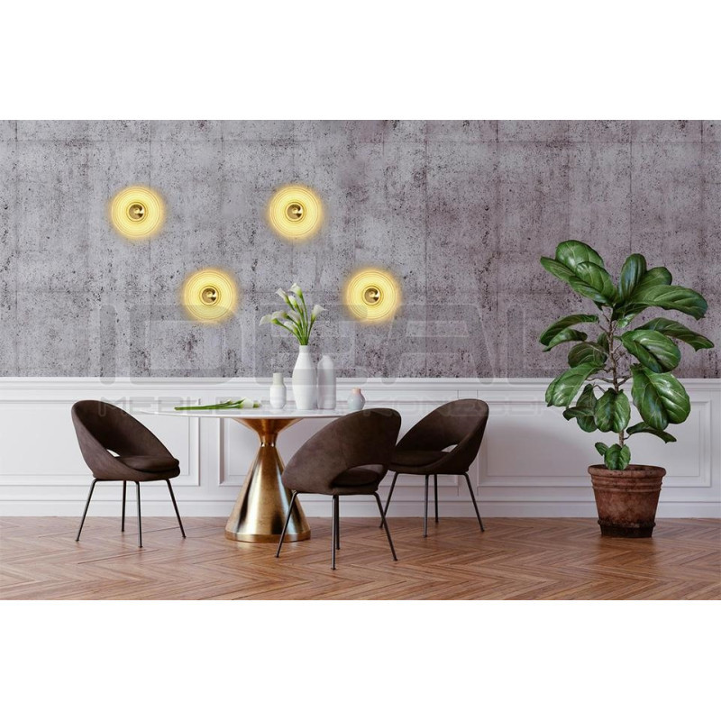 Okrągły Kinkiet ONDA złoty