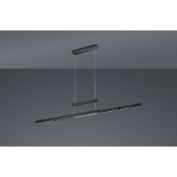 Lampa wisząca Pozioma Bruno czarna mat Led