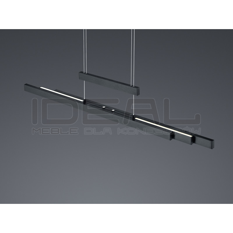 Lampa wisząca Pozioma Bruno czarna mat Led