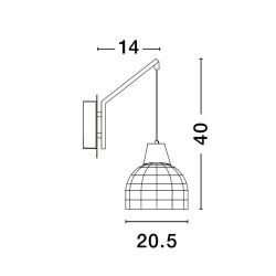 kinkiet boho Summer rattan naturalny