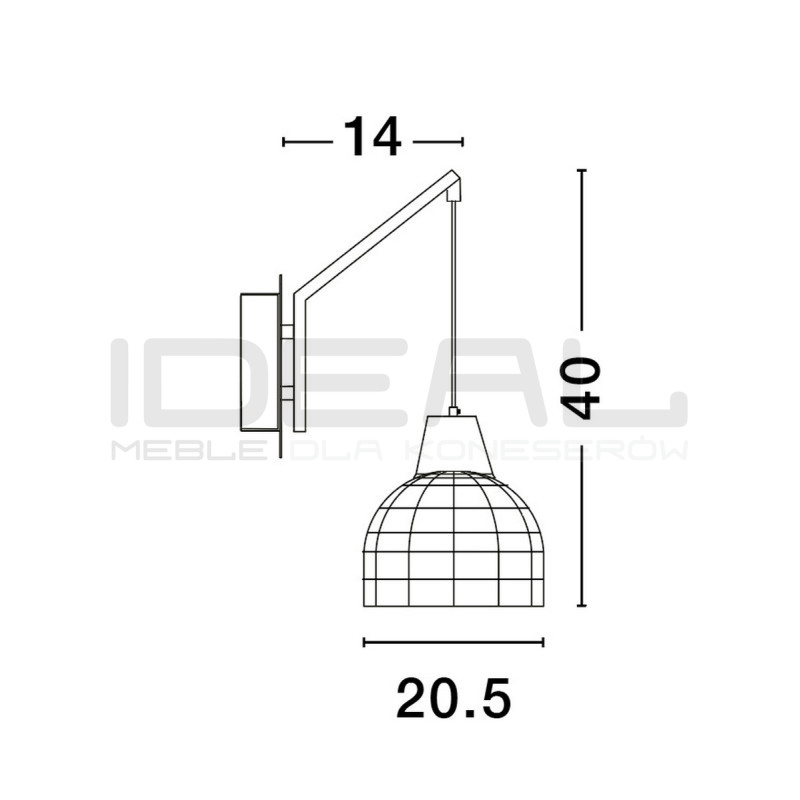 kinkiet boho Summer rattan naturalny
