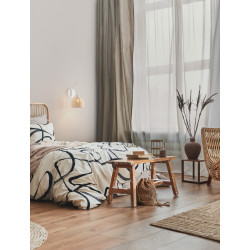 kinkiet boho Summer rattan naturalny