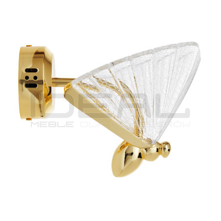 Kinkiet glamour Bee Motyl złoty 18