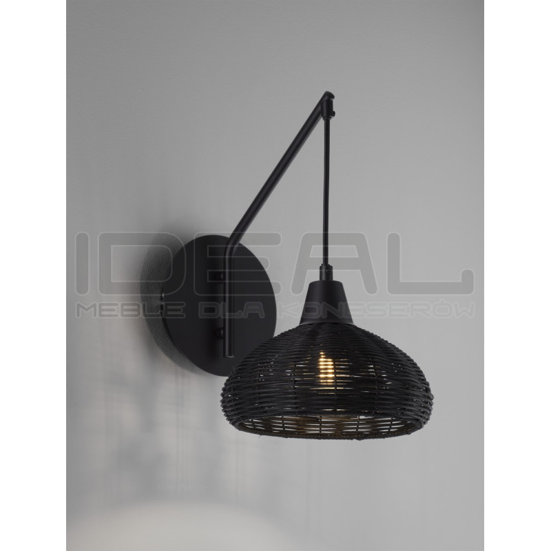 Kinkiet boho Summer rattan czarny