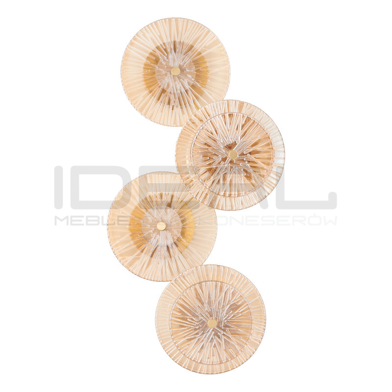 Dekoracyjny KINKIET LUXIO-4 LED BURSZTYNOWY