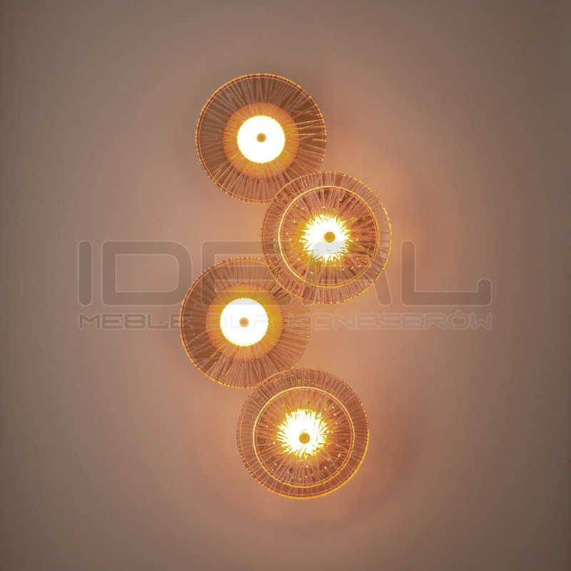 Dekoracyjny KINKIET LUXIO-4 LED BURSZTYNOWY