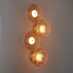 Dekoracyjny KINKIET LUXIO-4 LED BURSZTYNOWY