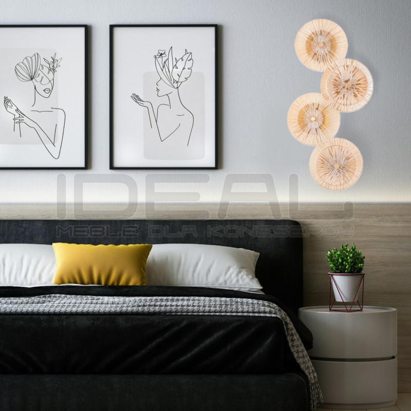 Dekoracyjny KINKIET LUXIO-4 LED BURSZTYNOWY