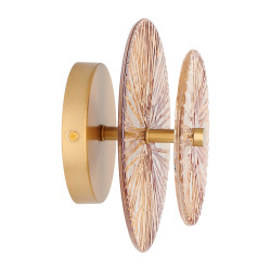 Dekoracyjny kinkiet LUXIO 1 LED BURSZTYNOWY