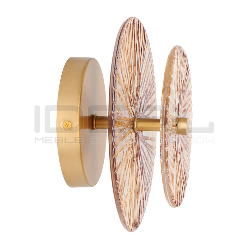 Dekoracyjny kinkiet LUXIO 1 LED BURSZTYNOWY