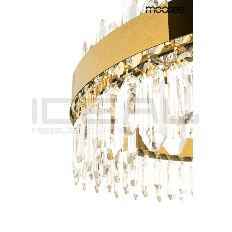 Kryształowa lampa wisząca glamour AMIRA 60 złota