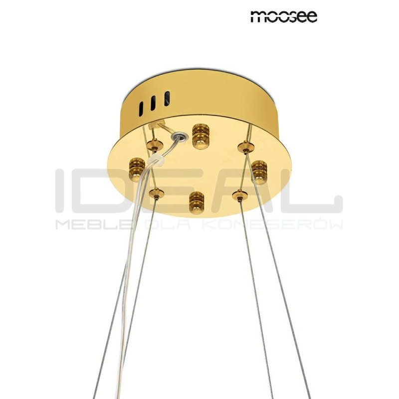 Kryształowa lampa wisząca glamour AMIRA 60 złota