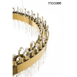 Kryształowa lampa wisząca glamour AMIRA 80 złota