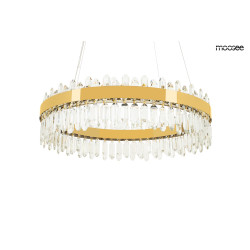 Kryształowa lampa wisząca glamour AMIRA 80 złota