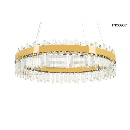 Kryształowa lampa wisząca glamour AMIRA 100 złota