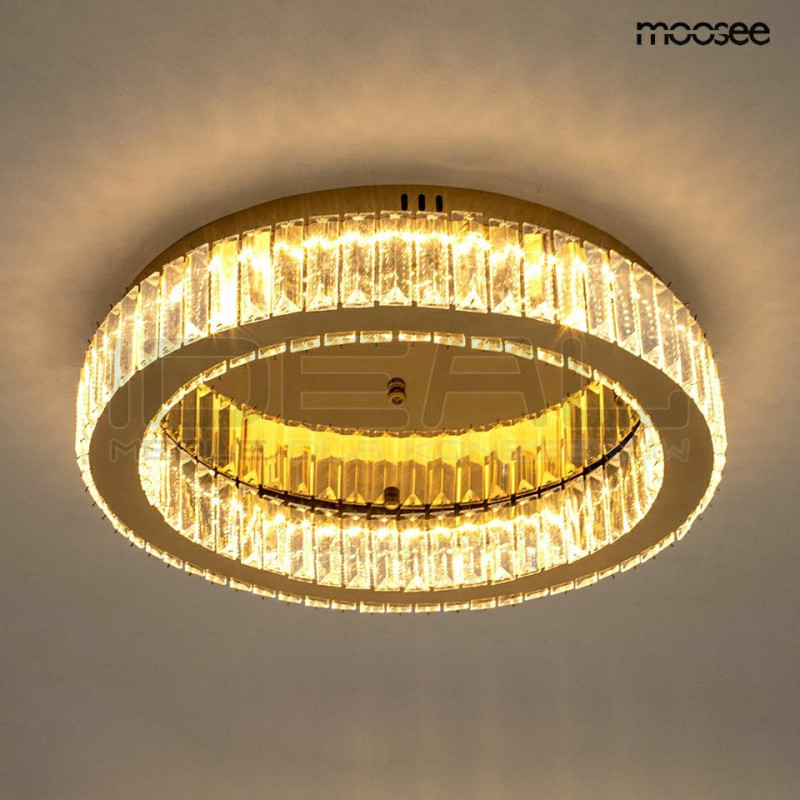 Kryształowy Plafon BORRA lampa sufitowa 50 złota