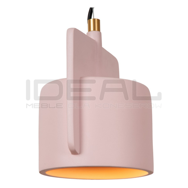 Betonowa lampa wisząca Bat różowa