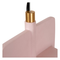 Betonowa lampa wisząca Bat różowa