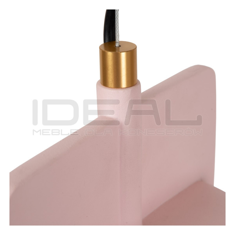 Betonowa lampa wisząca Bat różowa