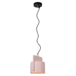 Betonowa lampa wisząca Bat różowa