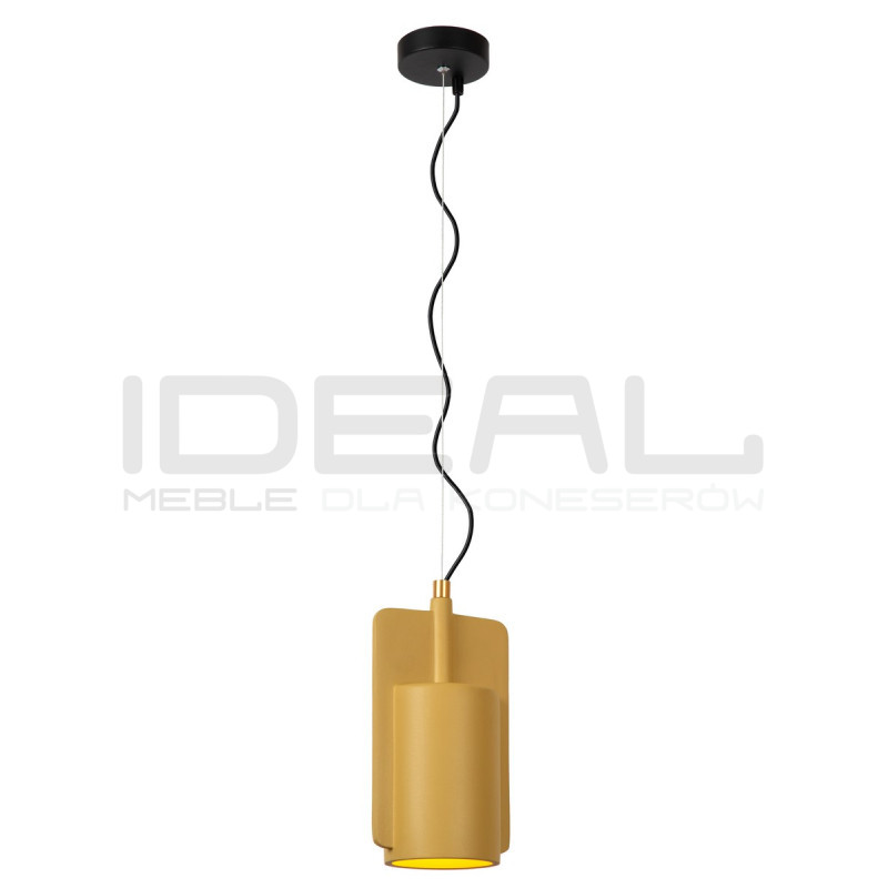 Betonowa lampa wisząca Bat żółta