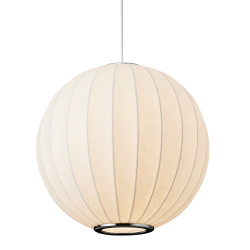 LAMPA WISZĄCA SILK BIAŁA 30 z jedwabiu