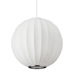 LAMPA WISZĄCA SILK BIAŁA 30 z jedwabiu