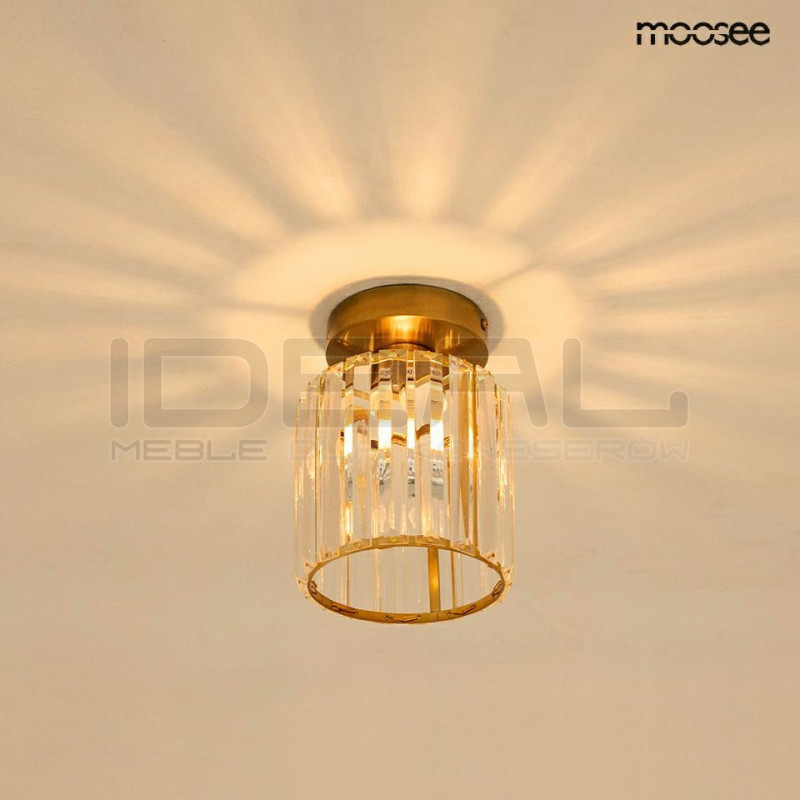 Kryształowy plafon Rey złoty
