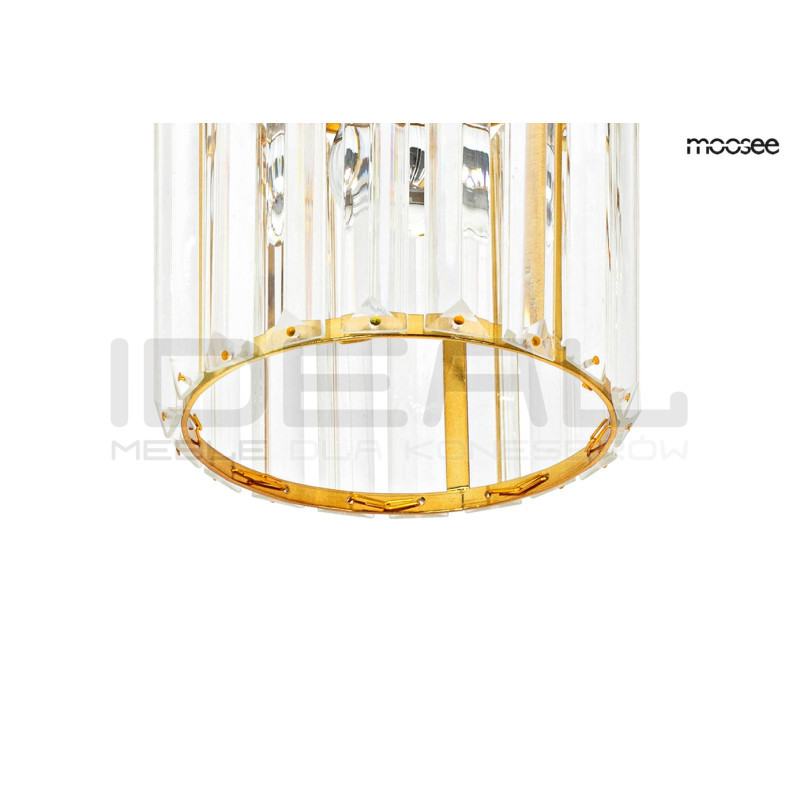 Kryształowy plafon Rey złoty