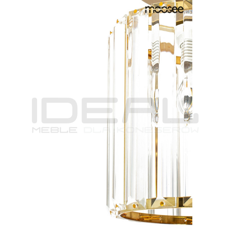 Kryształowy plafon Rey złoty