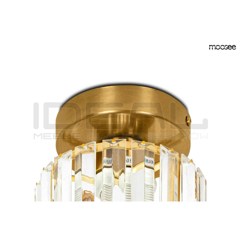 Kryształowy plafon Rey złoty