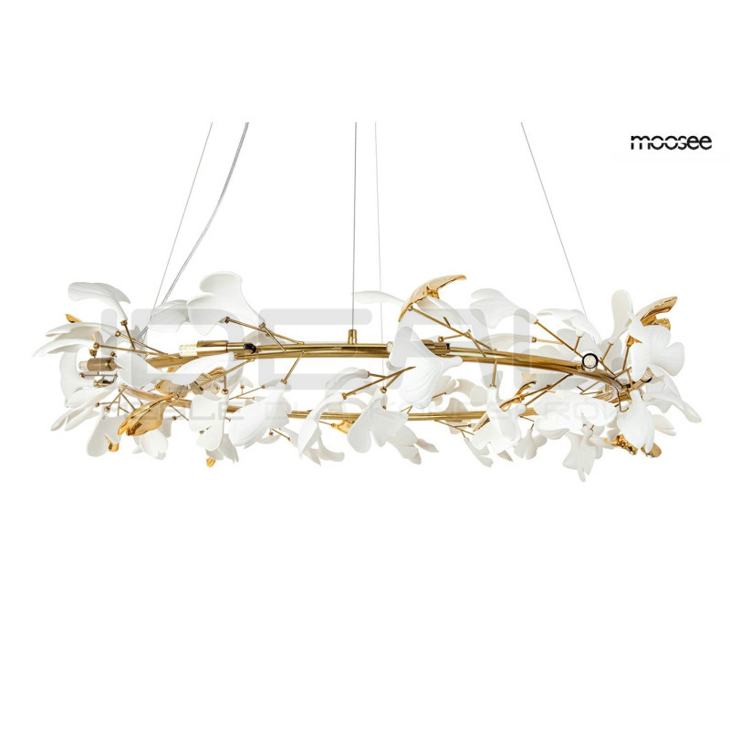 Lampa wisząca FLORA 100 ceramiczna złota | IdealMeble.pl