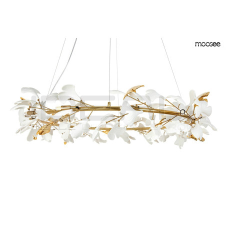 Lampa wisząca FLORA 100 ceramiczna złota | IdealMeble.pl