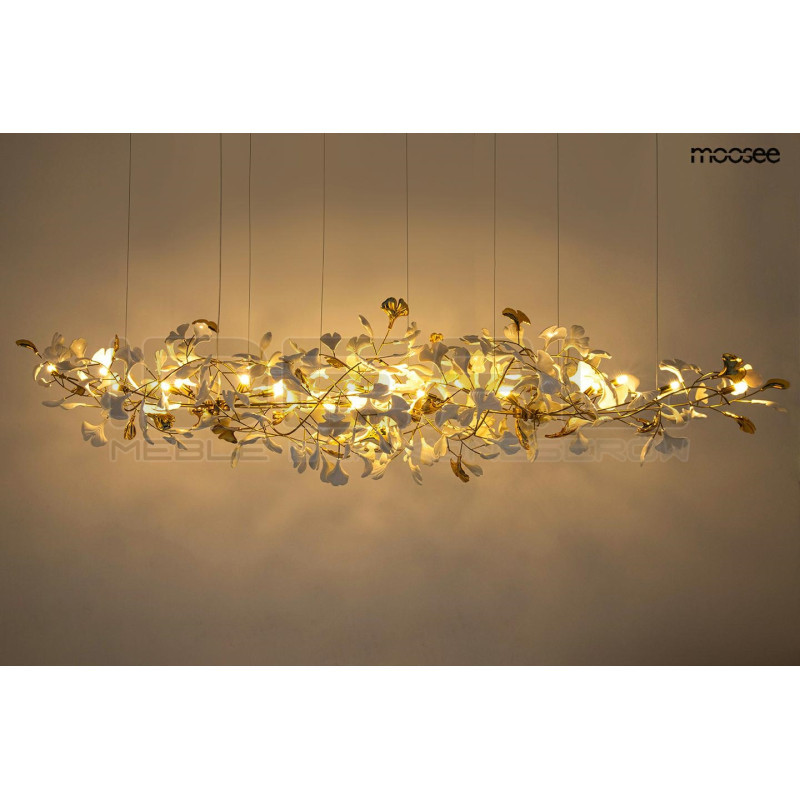 Lampa wisząca pozioma glamour FLORA 250 PP złota