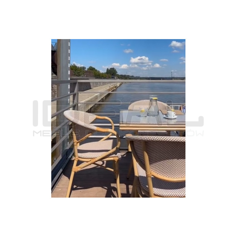 Krzesło Boho Bistro Paris rattanowe