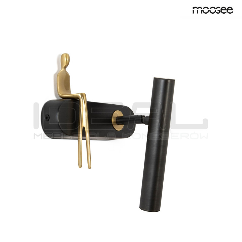 Kinkiet BOY TUBE czarny lewy/prawy