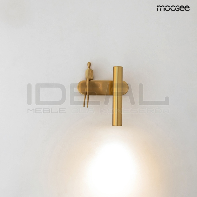 Kinkiet BOY TUBE złoty lewy/prawy