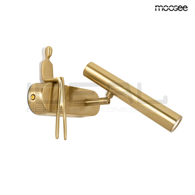 Kinkiet BOY TUBE złoty lewy/prawy