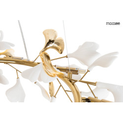 Lampa wisząca glamour FLORA 120 ceramiczna złota