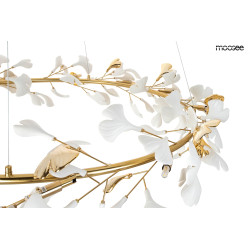 Lampa wisząca glamour FLORA 120 ceramiczna złota