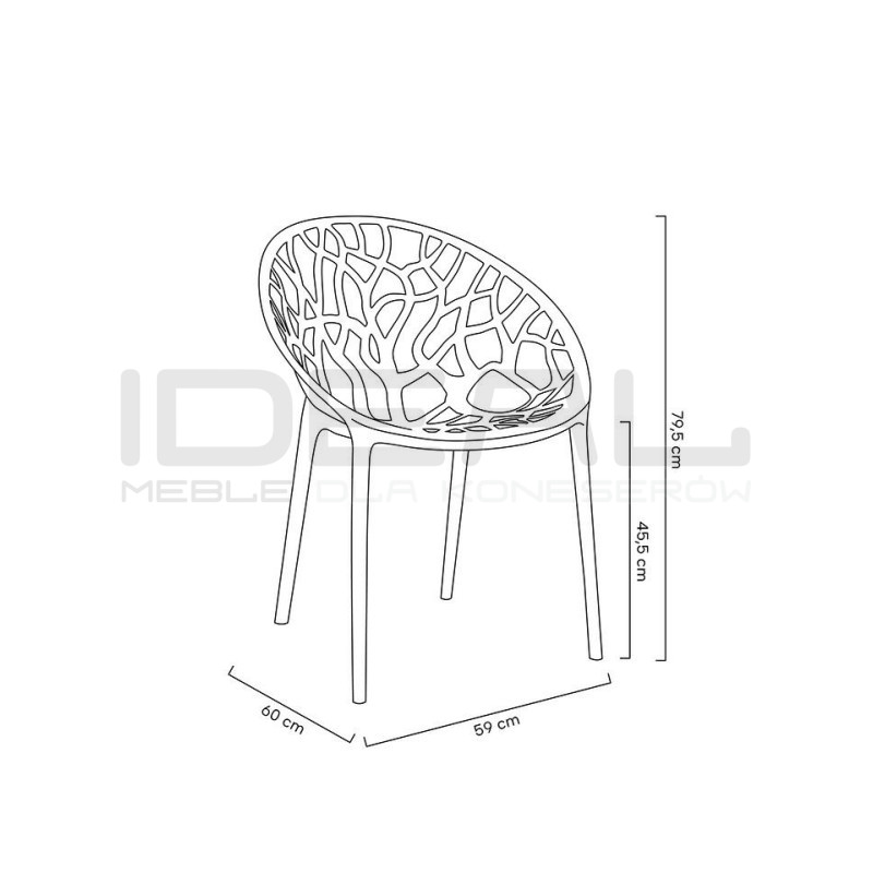 Krzesło ażurowe Koral Mode
