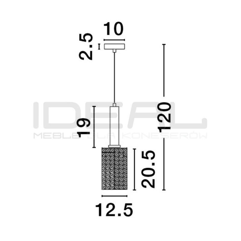 Lampa wisząca Froz 1 złota