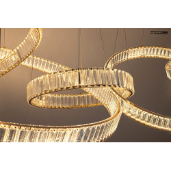 Lampa wisząca glamour LIBERTY LINE 8 złota 320 cm